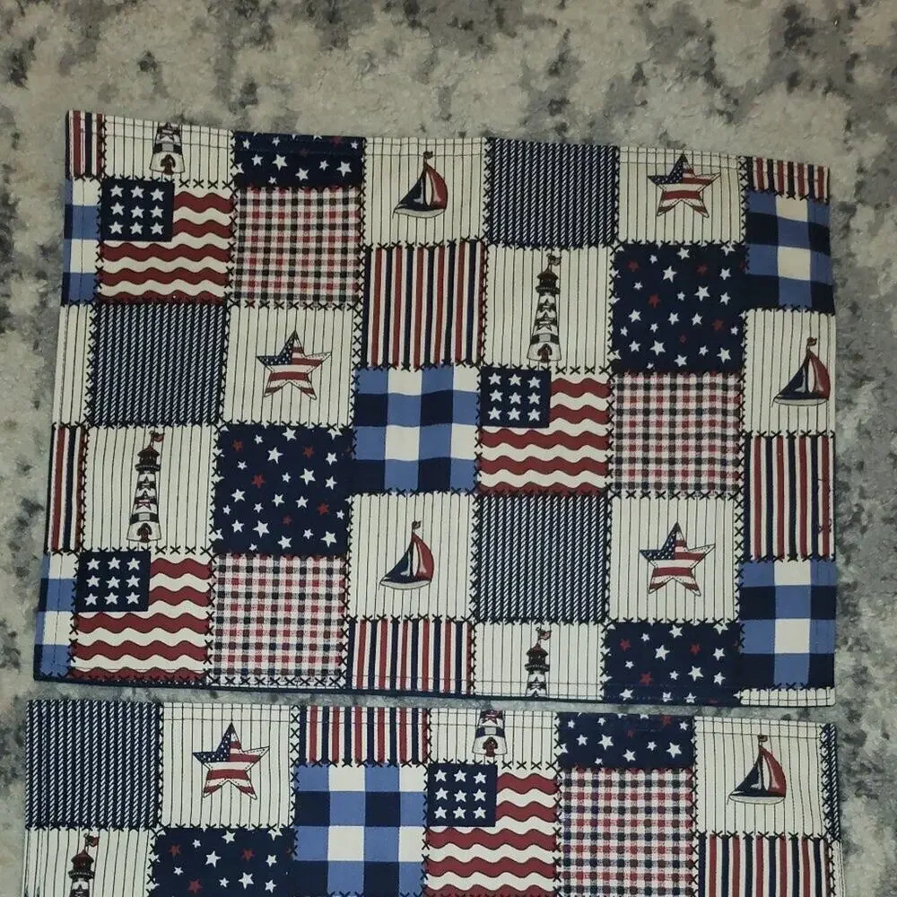 Patriotic Placemats || set of 2 || EUC